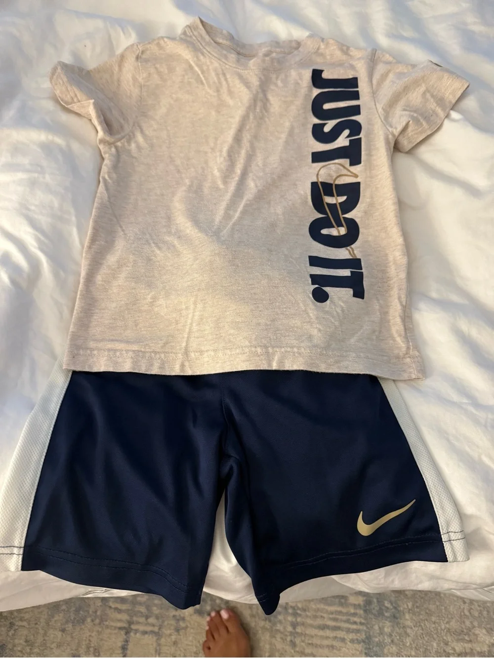 Nike Kids Active Set - Pink Tee & Navy Shorts